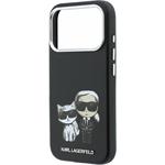 Karl Lagerfeld PU Semi Wrap Smooth Sketch Bodies Magsafe kryt pr iPhone 18 Pro Max, čierny