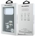 Karl Lagerfeld PU Semi Wrap Smooth Sketch Bodies Magsafe kryt pr iPhone 18 Pro Max, čierny