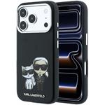 Karl Lagerfeld PU Semi Wrap Smooth Sketch Bodies Magsafe kryt pr iPhone 18 Pro Max, čierny