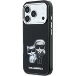 Karl Lagerfeld PU Semi Wrap Smooth Sketch Bodies Magsafe kryt pre iPhone 18 Pro, čierny
