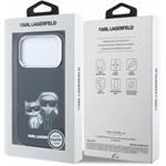 Karl Lagerfeld PU Semi Wrap Smooth Sketch Bodies Magsafe kryt pre iPhone 18 Pro, čierny
