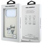 Karl Lagerfeld PU Semi Wrap Smooth Sketch Bodies Magsafe kryt pre iPhone 18 Pro Max, béžový