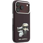 Karl Lagerfeld PU Semi Wrap Smooth Sketch Bodies Magsafe kryt pre iPhone 18 Pro Max, Burgundy