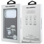 Karl Lagerfeld PU Semi Wrap Smooth Sketch Bodies Magsafe kryt pre iPhone 18 Pro Max, Burgundy