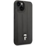 Karl Lagerfeld Quilted Puffy Ikonik Logo zadný kryt pre iPhone 14 Plus, čierny