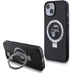 Karl Lagerfeld Ringstand Karl a Choupette MagSafe kryt pre iPhone 15, čierny