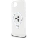 Karl Lagerfeld Ringstand Karl and Choupette MagSafe kryt pre iPhone 16e, biely
