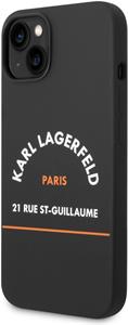 Karl Lagerfeld Rue St Guillaume zadný kryt pre iPhone 14 Plus, čierny