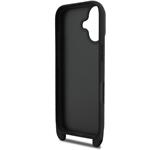 Karl Lagerfeld Saffiano Crossbody Popruh Metal Karl and Choupette kryt pre iPhone 17, čierny