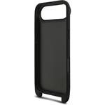 Karl Lagerfeld Saffiano Crossbody popruh Metal Karl and Choupette kryt pre iPhone Air, čierny