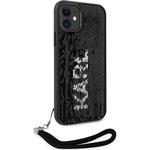 Karl Lagerfeld Sequins Reversible kryt pre iPhone 11, čierno strieborná