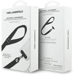 Karl Lagerfeld Universal Crossbody popruh Karl Patch, čierny