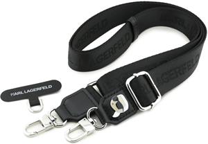 Karl Lagerfeld Universal Crossbody popruh Karl Patch, čierny