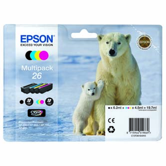 kazeta Epson C13T26164020, T261640, CMYK, 3x4,5/6,2ml, Epson Expression Premium XP-800, XP-700, XP-600