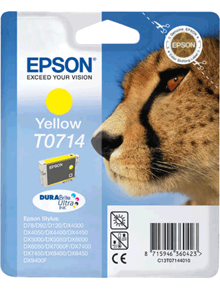 kazeta EPSON T071440 Yellow,D78,D92,D120 (5,5ml.)