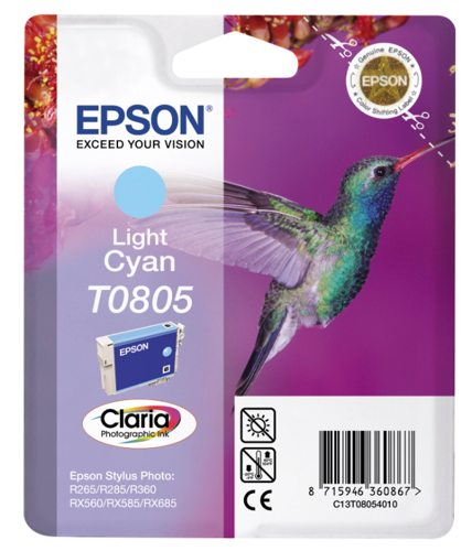 kazeta EPSON T080540 Light Cyan, R265/360/RX560