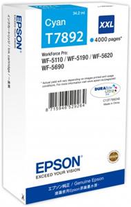 kazeta Epson T7892 WF5000 series cyan XXL - 34.2ml 