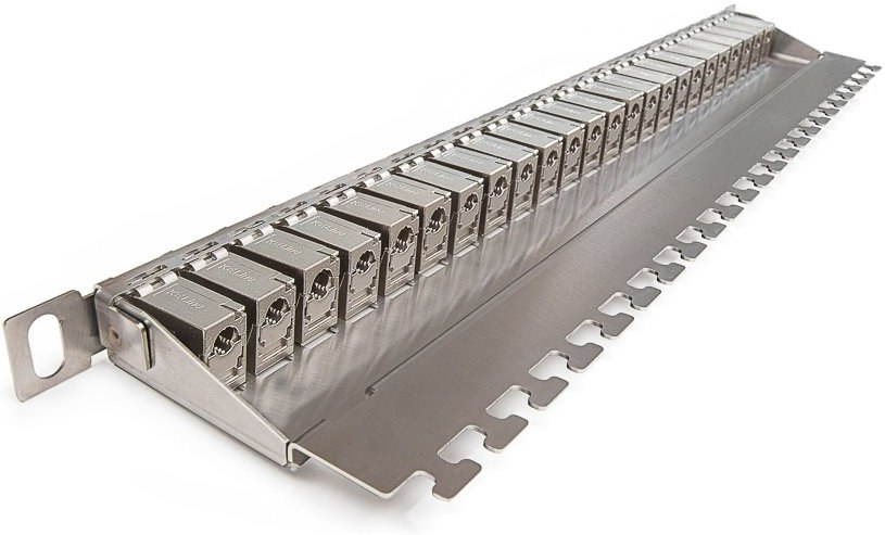 Keline 19" patch panel 0,5U/24p, FTP cat 6A, čierny