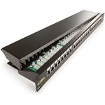 Keline 19" patch panel 1U/24p, STP cat5e, čierny