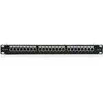 Keline 19" patch panel 1U/24p, STP cat5e, čierny