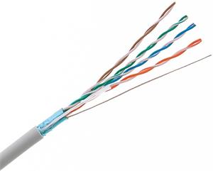 Keline kábel, cat. 5e, FTP lanko, na metre 1,0m, sivý