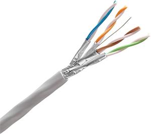Keline kábel, cat. 6a, STP, LSOH, Dca - s2, d2, a, drôt, na metre 1,0m, sivý
