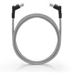 Keline patch kábel Cat 6A, S/FTP, PUR, 1,0m, sivý