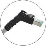 Keline patch kábel Cat 6A, S/FTP, PUR, 2,0m, sivý