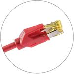 Keline patch kábel Cat 6A, STP, LSOH, 0,25 m, červený