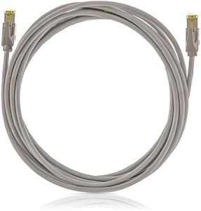 Keline patch kábel Cat 6A, STP, LSOH, 1,0 m, sivá