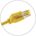 Keline patch kábel Cat 6A, STP, LSOH, 1,5m, žltý