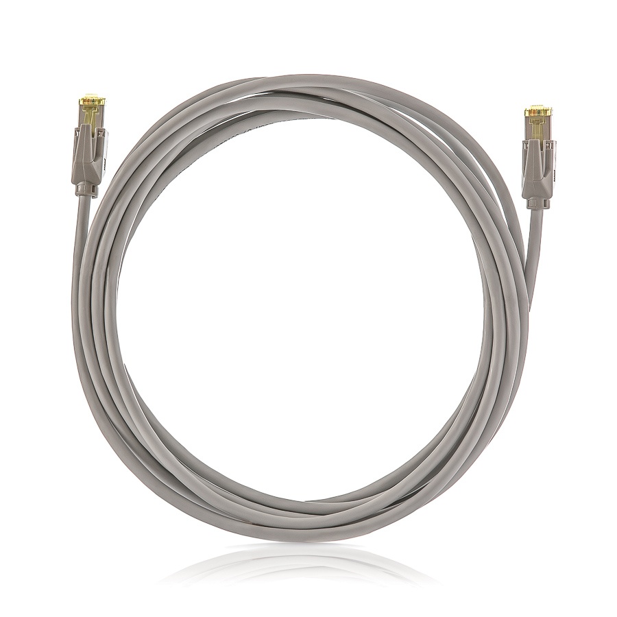 Keline patch kábel Cat 6A, STP, LSOH, 10,0 m, sivá