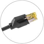 Keline patch kábel Cat 6A, STP, LSOH, 10m, čierny