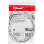 Keline patch kábel Cat 6A, STP, LSOH, 5,0 m, sivá