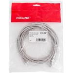 Keline patch kábel RJ45, cat. 5e, S-FTP, 0,5m, sivý