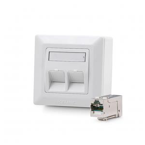 Keline zásuvka Modulo50 Cat 6A, povrchová, osadená s 2xKEJ-C6A-S-HD