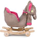 KINDER KRAFT Hojdací sloník so zvukom ružový