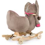 KINDER KRAFT Hojdací sloník so zvukom ružový