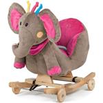 KINDER KRAFT Hojdací sloník so zvukom ružový