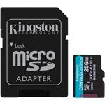 Kingston Canvas Go Plus Gen 4, microSDXC, 256 GB + adaptér
