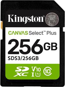 Kingston Canvas Select Plus Gen 3, SDXC, 256 GB