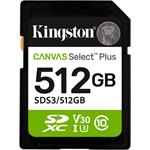Kingston Canvas Select Plus Gen 3, SDXC, 512 GB
