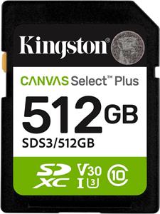 Kingston Canvas Select Plus Gen 3, SDXC, 512 GB