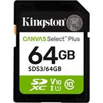 Kingston Canvas Select Plus Gen 3, SDXC, 64 GB