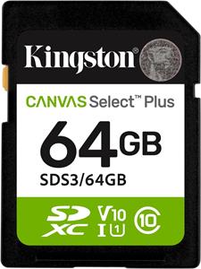 Kingston Canvas Select Plus Gen 3, SDXC, 64 GB