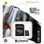 Kingston Canvas Select Plus, micro SDXC, 512GB + adaptér