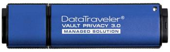 Kingston DataTraveler Vault Privacy Managed 256bit AES, 8GB USB 3.0hliník
