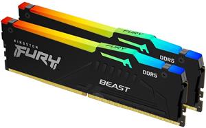 Kingston FURY Beast Black RGB, 2x32 GB, 6000 MHz, DDR5