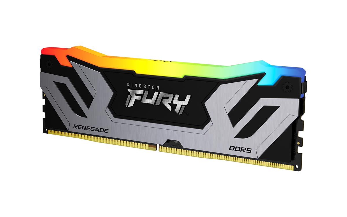 Kingston FURY Renegade/DDR5/24/8000MHz/CL38/1x24GB/RGB/Black/Silv