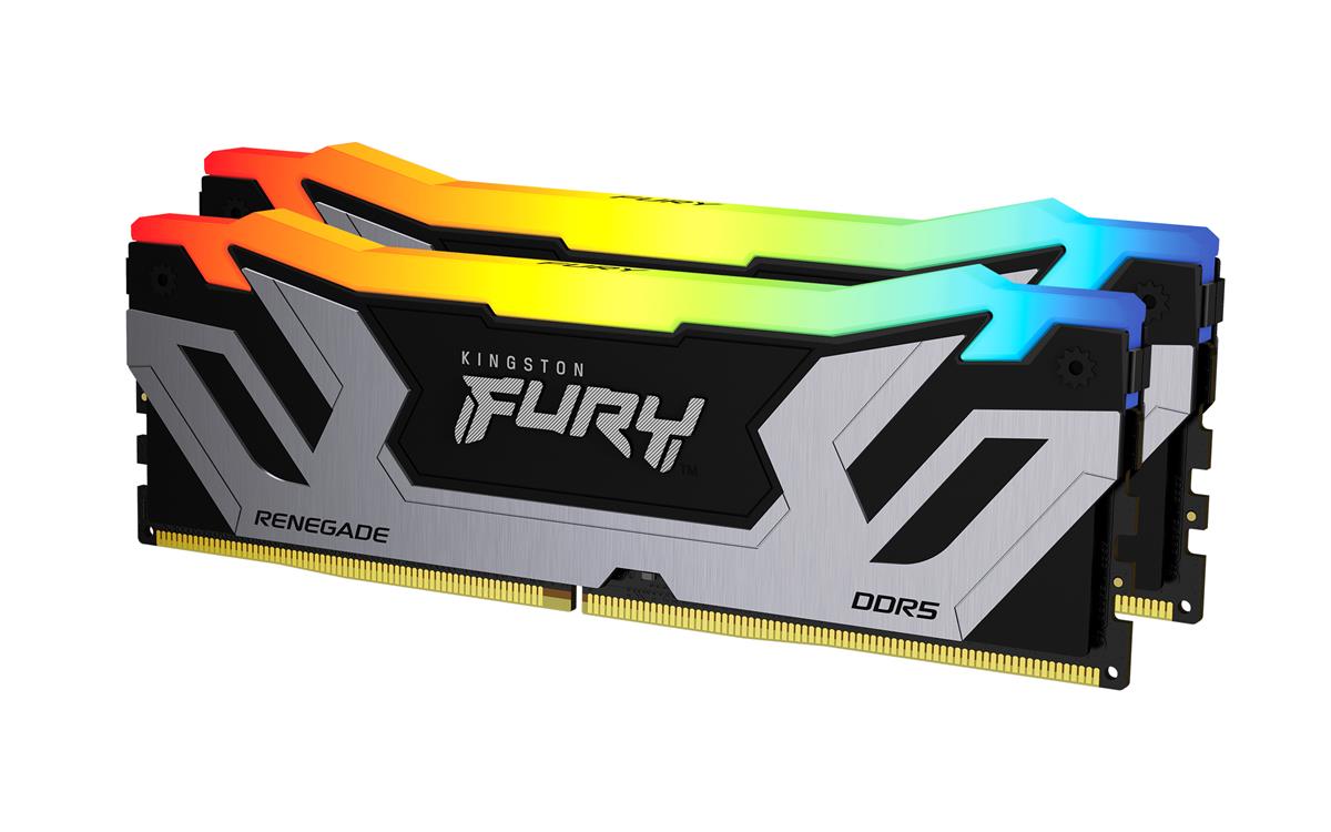 Kingston FURY Renegade/DDR5/48/8000MHz/CL38/2x24GB/RGB/Black/Silv